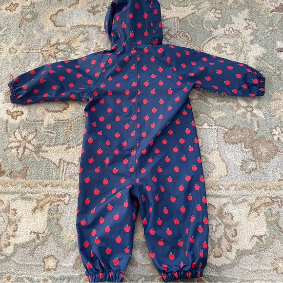 Baby Boden Mini Boden Puddle Suit Apple Print Size 12-18 mths - Picture 4 of 5
